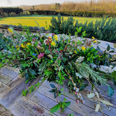 funeral flowers display