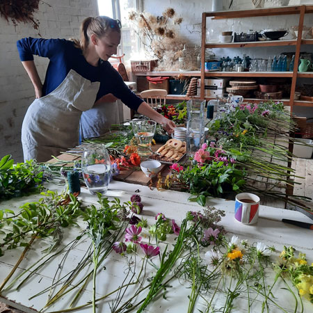 artisan flower farm offering creative workshops