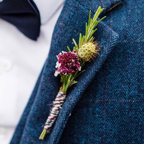 diy wedding button hole