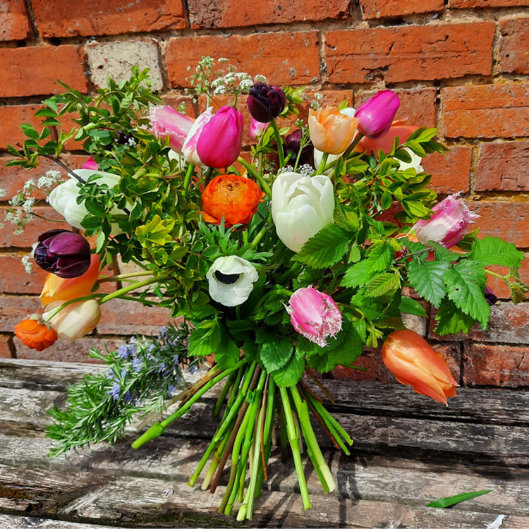 artisan flower farm producing seasonal bouquests