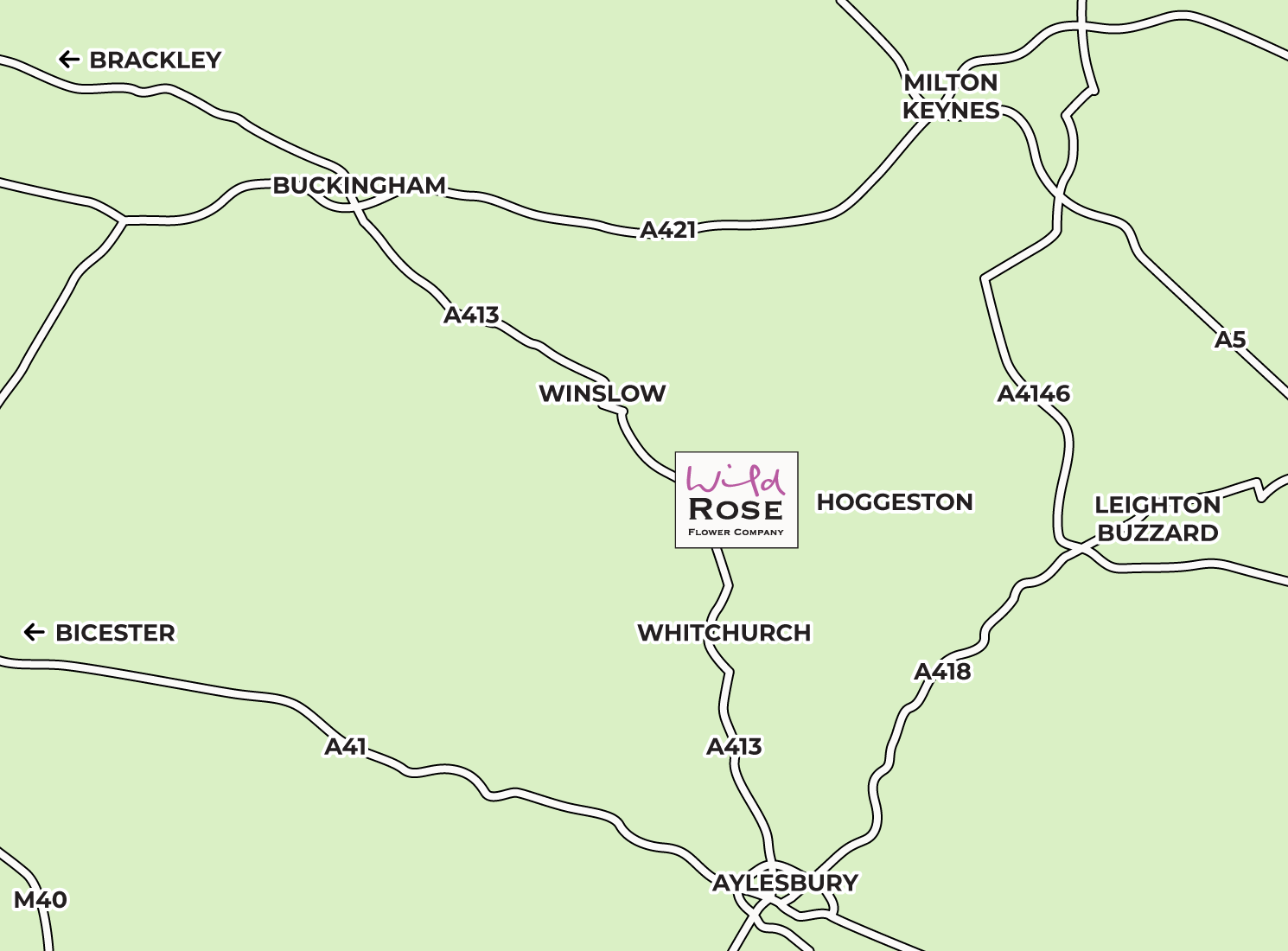 wild rose flower company location map